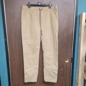 Banana Republic Size M Beige Pull On Cotton Chino Style Pant